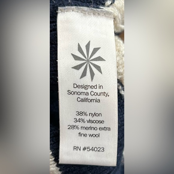 Athleta Size XL Kennewick Black & White Striped Side Slit Oversized Sweater - Picture 6 of 8